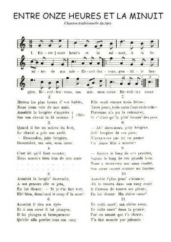 Entre onze heures et la minuit